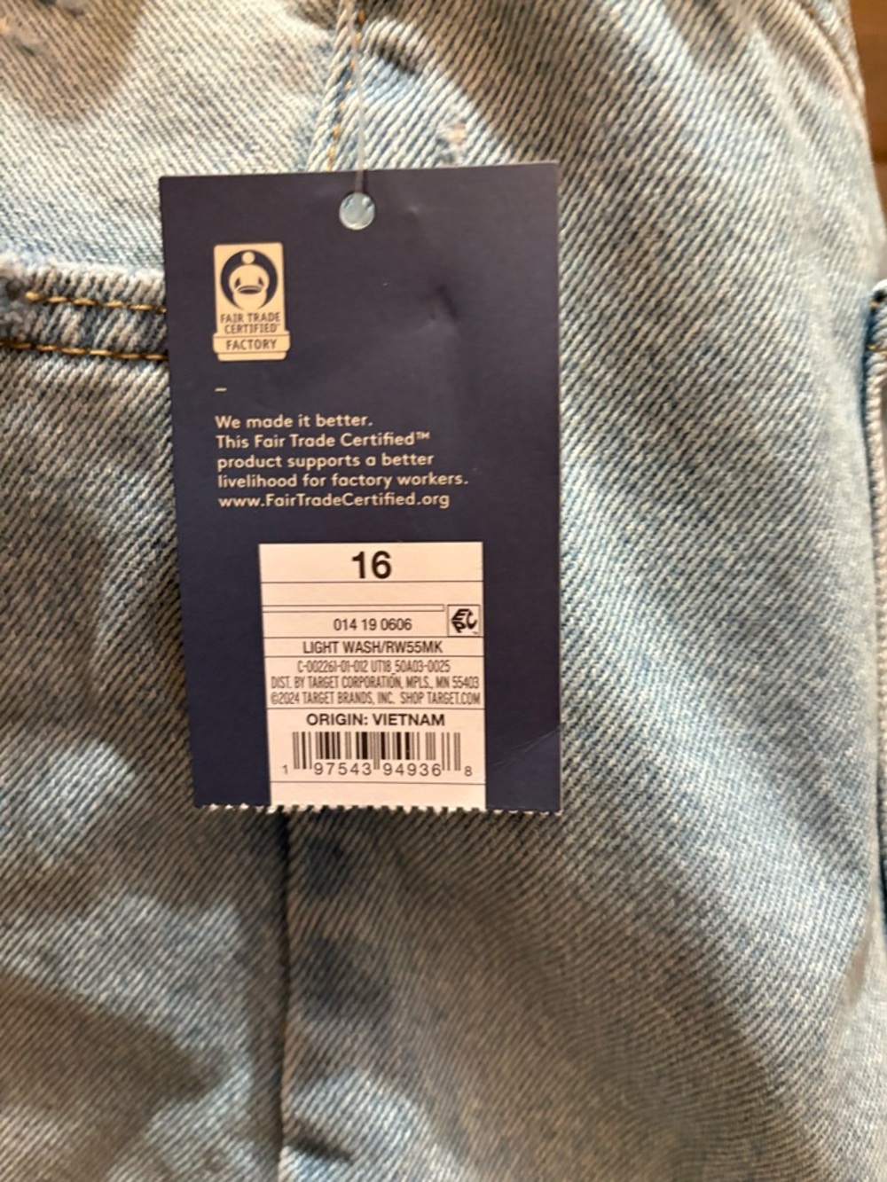 Universal Thread Light Blue Denim Jean Button Fly Shorts NWT - Picture 5 of 14